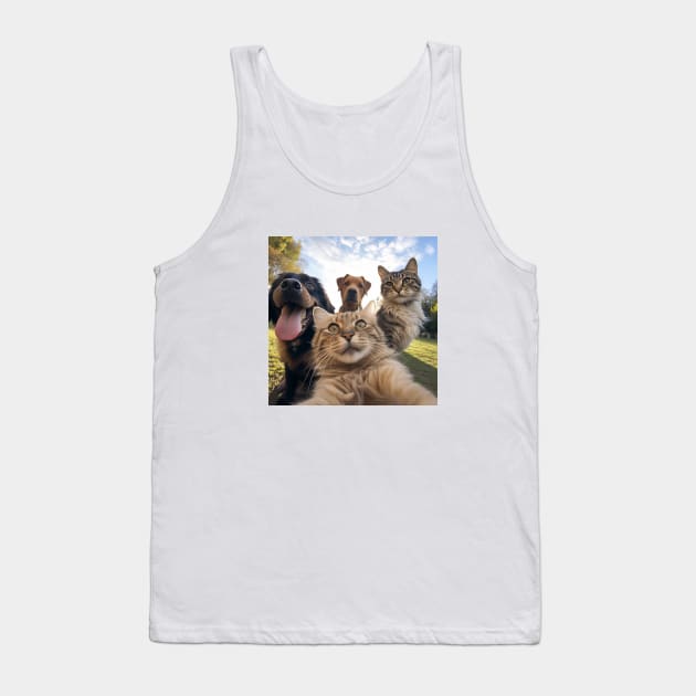 Cats and Dogs Wifie Tank Top by BloomInOctober